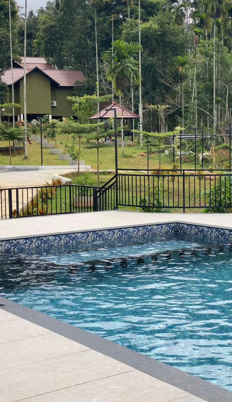 Swimming pool with gazebo